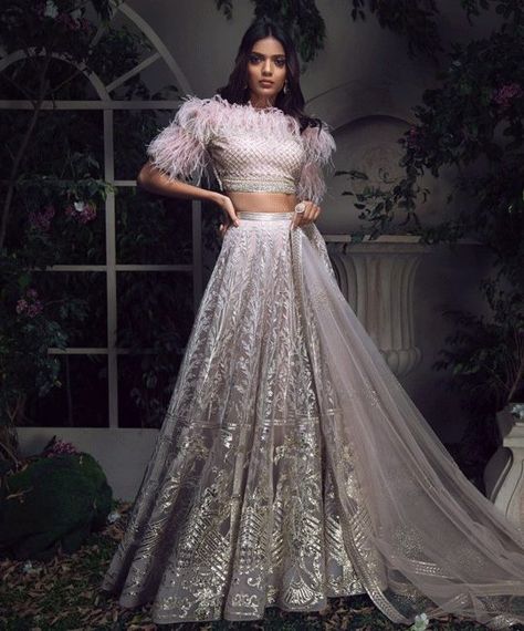 Falguni And Shane Peacock, Lilac Lehenga, Falguni Shane Peacock, Lehnga Dress, Bridal Lehenga Collection, Elegant Blouse Designs, Indian Gowns Dresses, Lehenga Collection, Embellished Blouse