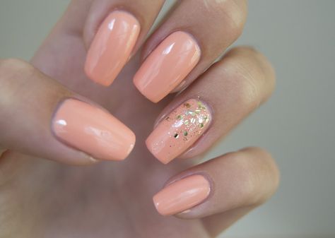 Wedding Gel Nails, Coral Ombre Nails, Peach Colored Nails, Peach Nail Polish, Blush Nail, Peach Parfait, Pale Pink Nails, Coral Ombre, Peach Melba