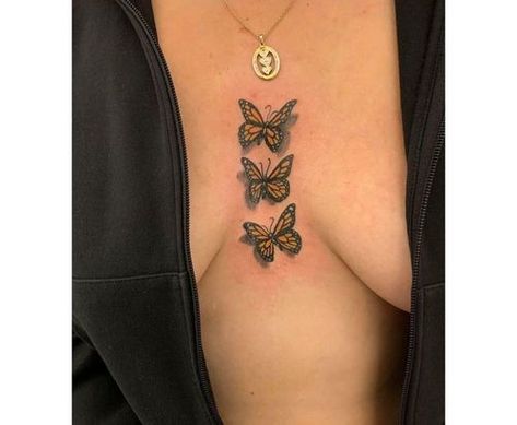 Butterfly Tattoo Sternum Chest Piece, Butterfly Tattoo Between Chest, Butterfly Tattoo In Between Breast, Butterfly Between Breast Tattoo, Butterfly Sternum Tattoo Women, Butterfly Tattoo Sternum, Butterfly Tattoo Between Breast, Sternum Butterfly Tattoo, Chest Tats For Women