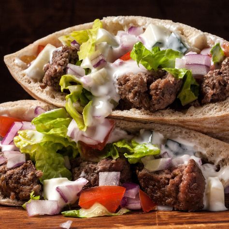 Ground Beef Gyros Ground Beef Gyros Recipe, Beef Gyros, Healthy Ground Beef Recipes, Beef Gyro, Greek Gyros, Gyro Recipe, Slow Cooker Beef Stroganoff, Best Beef Recipes, Healthy Ground Beef