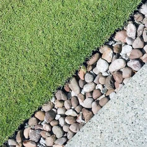 Top 40 Best Stone Edging Ideas - Exterior Landscaping Designs Stone Edging Ideas, Diy Rock Landscaping Ideas, Diy Rock Landscaping, Landscape Edging Stone, Rock Edging, Driveway Edging, Patio Edging, Border Garden, Stone Edging