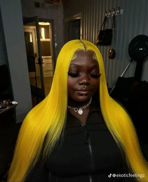 Yellow Lace Front Wig, Baby Shower Hairstyles, Yellow Wig, Cute Wigs, Girl Makeup Tutorial, Hairstyles List, Makeup Morphe, Frontal Wig Hairstyles, Birthday Dinner Party