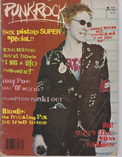 Vintage punk magazine cover Jonny Rotten, Punk Magazine, John Lydon, Rock Magazine, Johnny Rotten, 70s Punk, 80s Punk, Punk Culture, Punk Poster