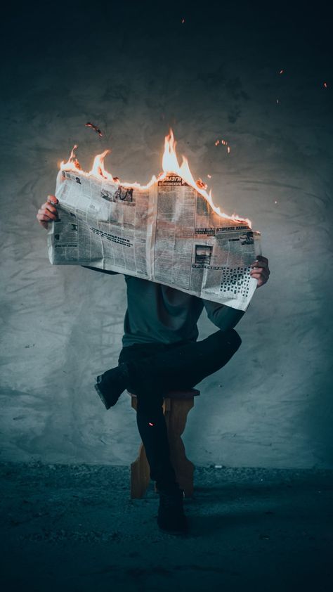 Newspaper Photo, Understanding Emotions, Fire Photography, Surrealism Photography, Foto Poses, Foto Art, Trik Fotografi, Photography Poses For Men, Male Poses