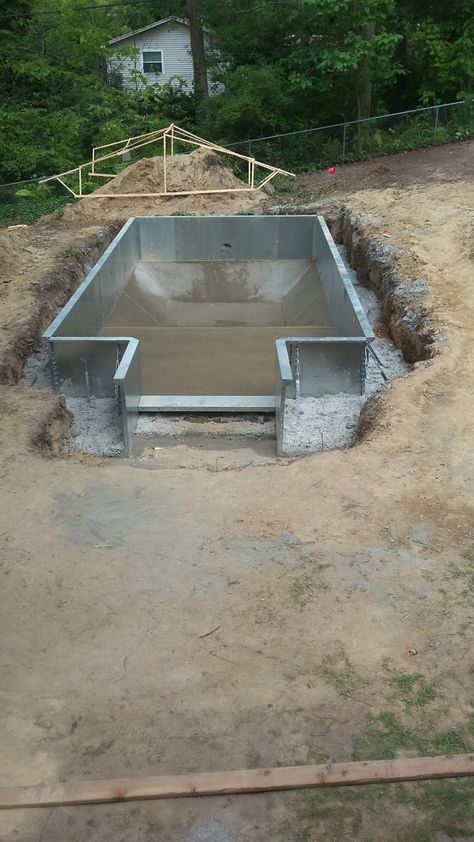 L Shape Pool Ideas, L Shape Pool, Home Swimming Pool Ideas, Diy Backyard Pool, Diy In Ground Pool, In Ground Pool Kits, Homemade Swimming Pools, Diy Pools, Spool Pool