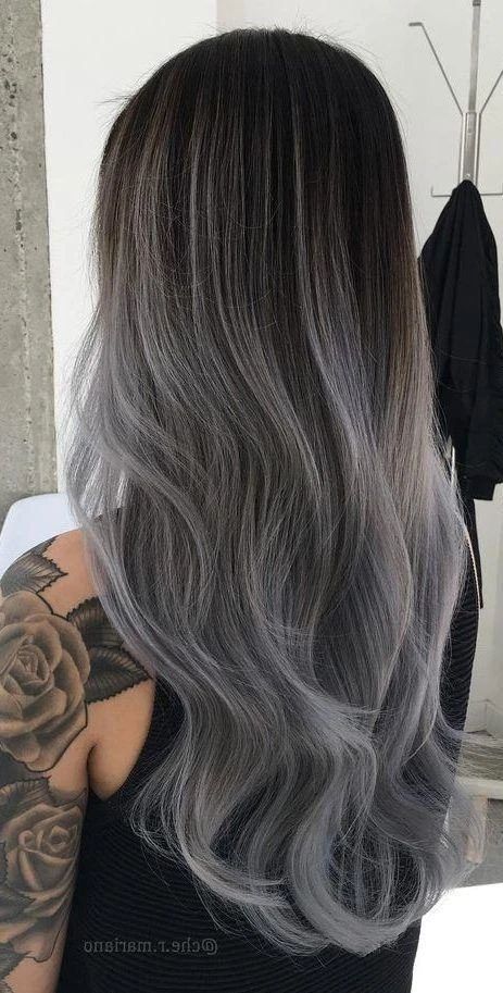 Silver Ombre Hair, Ombre Hair Color Ideas, Grey Ombre Hair, Brown Ombre Hair, Ash Hair Color, Silver Ombre, Silver Hair Color, Hair Color For Women, Ombre Hair Color