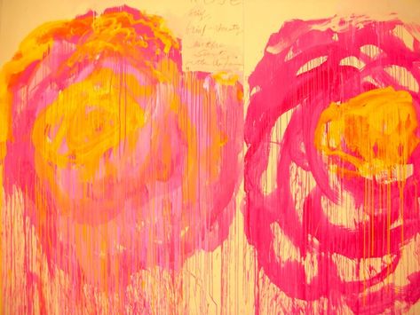 Cy Twombly. Untitled (Roses), 2008. Twombly Paintings, Biomorphic Art, Diy Tableau, Cy Twombly, Robert Rauschenberg, Digital Museum, Intuitive Art, Colorful Roses, Abstract Flower