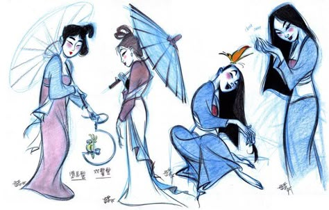 Mulan Character Design, Mulan Concept Art, Mulan 2, Mulan 1998, Chen Yi, Art Of Disney, Disney Mulan, Mulan Disney, Disney Concept Art