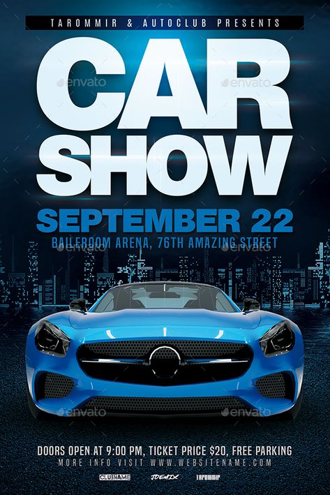 Car Show Poster Design, Car Festival Poster, Car Event Poster, Car Launch Event, Car Flyer Design, Car Show Poster, Car Show Flyer, Flyer Car, Car Expo