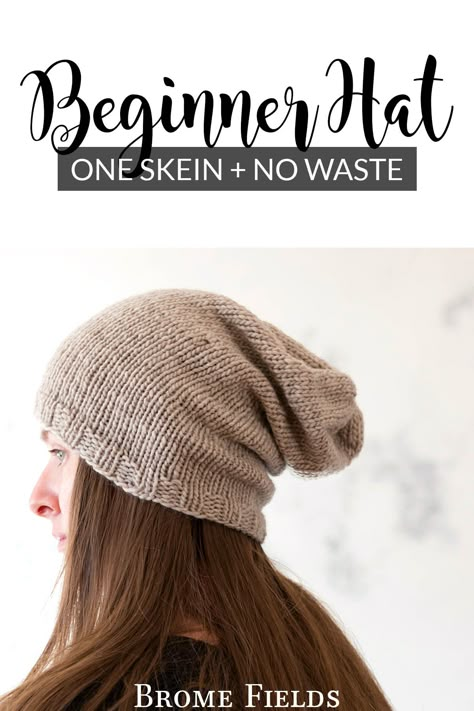 model wearing a simple slouchy knitted hat Slouch Beanie Knitting Pattern Free, Diy Slouchy Beanie, Knit Slouchy Hat Pattern Free Slouch Beanie, Knit Slouchy Hat Pattern Free, Slouchy Beanie Knit Pattern Free, Slouchy Hat Knitting Pattern Free, Slouch Hat Pattern Free, Slouchie Hat, Slouch Hat Knit Pattern