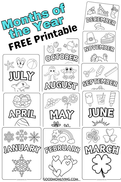 Months of the Year Coloring Pages Months Of The Year Preschool Activities, Months Of The Year Printables Free Coloring Pages, Monthly Coloring Pages Free Printable, Month Coloring Pages Free Printable, Free Months Of The Year Printables, Teaching Months Of The Year Activities, Months Coloring Pages, Months Of The Year Coloring Pages, Months Of The Year Worksheets For Kids