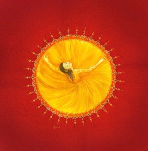 Hata Yoga, Diy Totem, Sun Painting, Lotus Art, Mandala Art Therapy, Collage Vintage, Red Sun, Magical Art, Orange Art