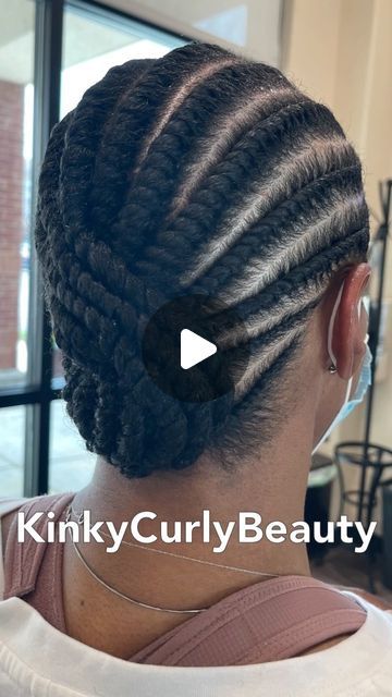 Leslie Blakely on Instagram: "The KCB Flat Twist Low Bun💦" Flat Twist With Bun, Flat Twist Low Bun, Twist Low Bun, Flat Twist Bun, Flat Twist Styles, Flat Twists, Flat Twist Hairstyles, Hair Twists, Flat Twist Updo