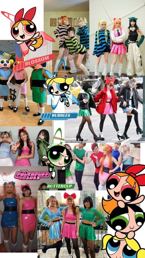 Blossom Powerpuff Girl Costume, Ppg Cosplay, Girls Style Outfits, Powerpuff Cosplay, Powerpuff Girls Cosplay, Power Puff Costume, Bubbles And Buttercup, Powerpuff Girls Costume, Blossom Bubbles And Buttercup