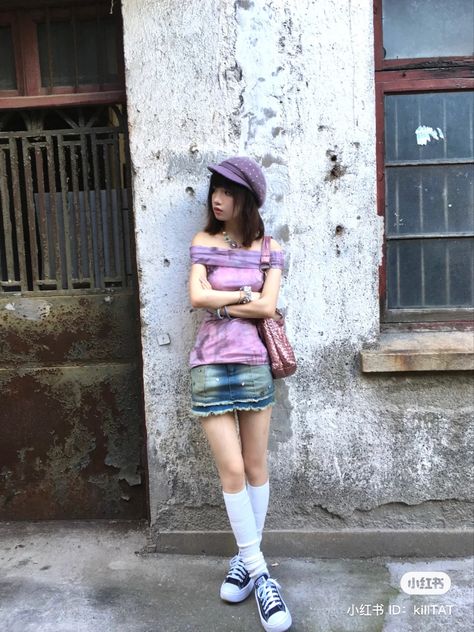 2002s Fashion, Japanese Y2k Outfits, 2019 Outfits Aesthetic, Summer Japan Outfit, Harajuku Fashion Street 90s, Igari Fashion, 2000s Fashion Summer, Y2k Japanese Fashion, 90s Japan Fashion