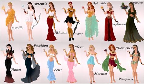 greek gods and goddesses | Greek Gods as Goddesses by ~fatlemons on deviantART Greek Goddess Group Costume, Greek Godesses Costume, Greek Methodology, Roman Goddess Costume, Greek Goddess Makeup, Greek Mythology Costumes, Greece Goddess, Mythology Costumes, Greek God Costume