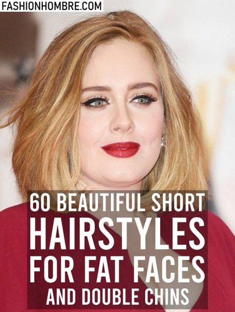 95 Beautiful Short Hairstyles For Fat Faces And Double Chins Cabelo Plus Size, Double Chin Hairstyles, Beautiful Short Hairstyles, Fat Face Haircuts, Hairstyles For Fat Faces, Chubby Face Haircuts, Hairstyle For Chubby Face, Growing Out Short Hair Styles, Athletic Hairstyles