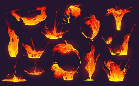 Lava Magic Art, Lava Concept Art, Magma Drawings, How To Draw Lava, Lava Animation, Lava Powers, Lava Character, Lava Bending, Lava Oc