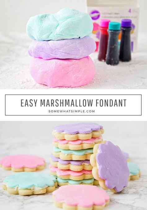 Recipes Using Marshmallows, Cupcake Creme, Marshmallow Fondant Recipe, Homemade Fondant, Decorate Cupcakes, How To Make Marshmallows, Fondant Recipe, Marshmallow Fondant, Cakes And Cookies