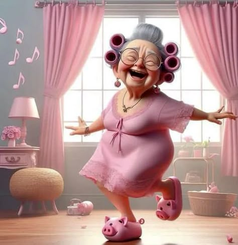 Baddie Winkle, Funny Old Ladies, Cartoon Grandma, Ladies Dancing, Growing Old Gracefully, Funny Old People, Paw Paws, Old Lady Humor, Cutie Quote