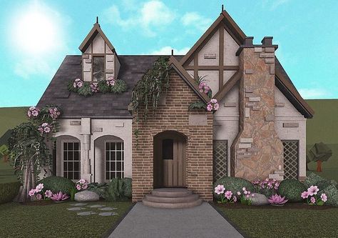 flower home 🍀🌸🌷 #bloxburg #bloxburgroblox #explore #roblox I Just Need Someone, Cottage Core Bloxburg House, Bloxburg Cottage, Cottage Core House, Houses Bloxburg, House Plans With Pictures, House Decorating Ideas Apartments, Small House Layout, Story Layout