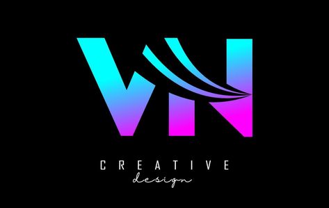 Creative colorful letters VN v n logo with leading lines and road concept design. Letters with geometric design. V N Logo, Vn App Logo, Vn Logo Design, Vn Logo, Decent Wallpapers, Leading Lines, Easy Diy Room Decor, N Logo, Design Letters