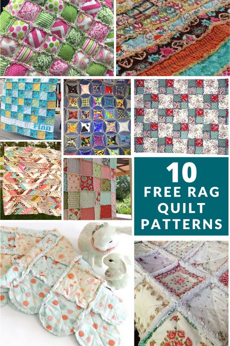 10 Free Rag Quilt Patterns - Sewing With Scraps Rag Quilt Throw Pattern, Rag Quilting For Beginners Easy, Cotton Rag Quilt, Rag Quilt Designs Layout, Modern Rag Quilt, Free Rag Quilt Patterns, Rag Quilt Designs, Christmas Tree Rag Quilt Patterns, Rag Quilting