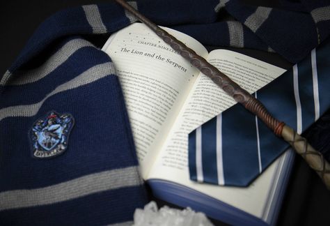 Ravenclaw Scarf Aesthetic, Raven Claw Harry Potter, Hogwarts Wand Aesthetic, Wand Harry Potter Aesthetic, Raven Law Aesthetic, Harry Potter Aesthetic Ravenclaw, Harry Potter Ravenclaw Aesthetic, Raven Claw Aesthetic, Dark Ravenclaw Aesthetic