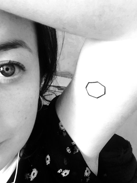 Heptagon. My Family Tattoo, Tattoo Shapes, Family Tattoo, Lucky 7, Family Tattoos, Tattoo Inspo, My Family, Tattoo Designs, Nose Ring