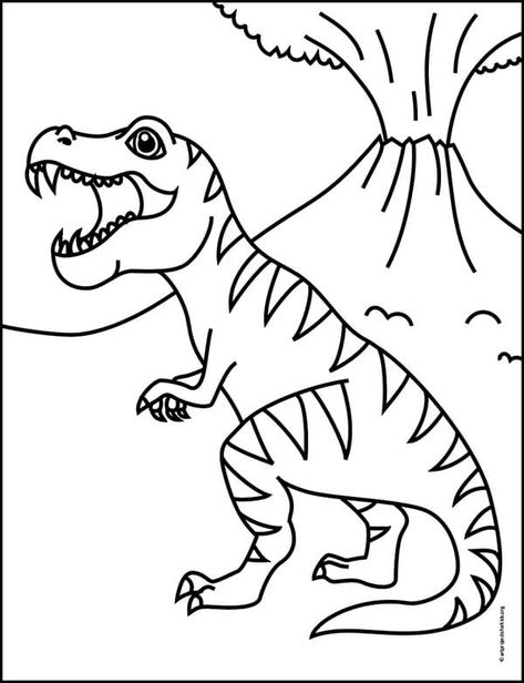 Drawing A Dinosaur, Dinousar Drawing, How To Draw A Dinasour Easy, Drawing Ideas Dinosaurs, Dainasor Drawing, Dinosaur Drawings Easy, Dinasors Drawing, Drawing Ideas Easy Dinosaur, Drawing Dinosaurs Easy