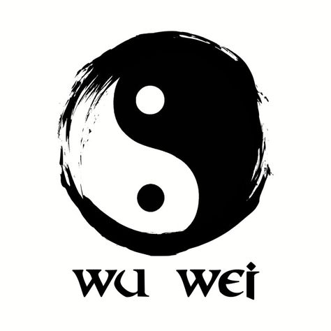 Wu Wei Symbol, Wu Wei Tattoo, Taoism Art, The Art Of Doing Nothing, Wu Wei, Yin Yang Designs, Chinese Philosophy, Sticker Tattoo, Tattoo Trend