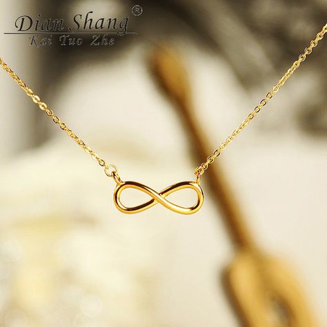 Infinity Necklace Gold, Cheap Gift, Box Necklace, Infinity Pendant, Gold Ring Designs, Friendship Necklaces, Infinity Necklace, Long Chain Necklace, Classy Jewelry