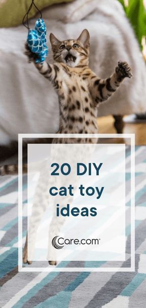 Give kitty one of these DIY cat toys, and we promise they’ll be wondering what other extraordinary things two-legged creatures like you are capable of! #diypets #cattoys Diy Cat Toys Kittens, Cat Toy Ideas, Diy Jouet Pour Chat, Diy Cat Toys Easy, Diy Cat Tent, Katt Diy, Cat Diy Crafts, Cat Projects, Chat Diy