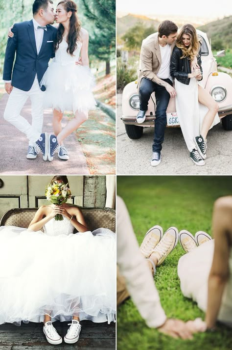 Bridal Sneaker Trend! 6 Top Wedding-Worthy Sneaker Brands That Make a Lifestyle Statement! Wedding Dresses With Sneakers, Wedding Dress With Sneakers, Luxury Campaign, Dior Wedding Dresses, Photo Basket, Dior Wedding, Dresses With Tennis Shoes, Bride Sneakers, Dresses With Sneakers