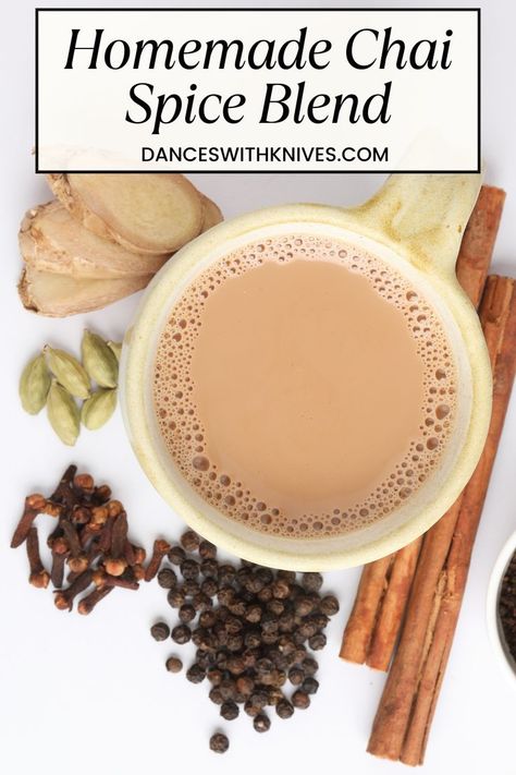 cup of chai tea with the spices around it Chi Tea Latte Recipe, Chi Tea Recipe, Chai Spice Blend Recipe, Traditional Chai Recipe, Chai Mix Recipe, Chai Latte Mix Recipe, Chai Coffee Recipe, Chai Spice Mix Recipe, Homemade Chai Recipe