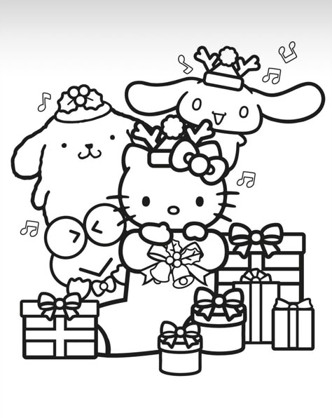 Hello Kitty Coloring Christmas, Kuromi Christmas Coloring Pages, Hello Kitty Winter Coloring Pages, Sanrio Coloring Pages Christmas, Christmas Coloring Pages Hello Kitty, Christmas Hello Kitty Coloring Pages, Christmas Coloring Books Free Printable, Cute Hello Kitty Coloring Pages, Snoopy Christmas Coloring Pages