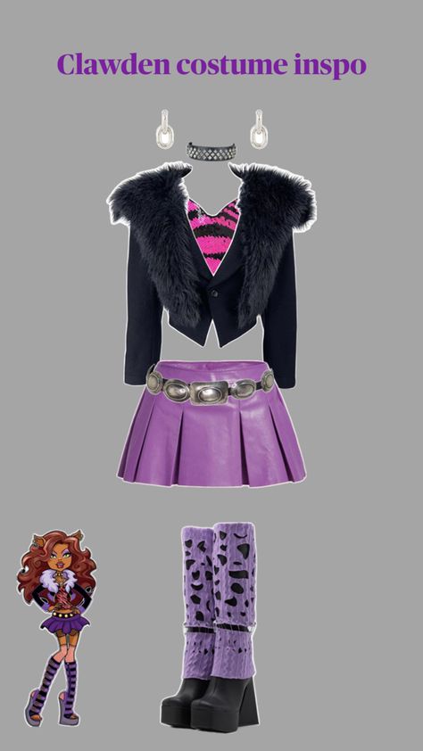 Clawden Costume inspo Disfraz Monster High, Band Camp Outfits, Airbnb Party, Clawdeen Costume, Maddie And Cassie, Ideas Disfraces Halloween, Rock Band Costumes, Monster High Dress, Monster High Halloween Costumes