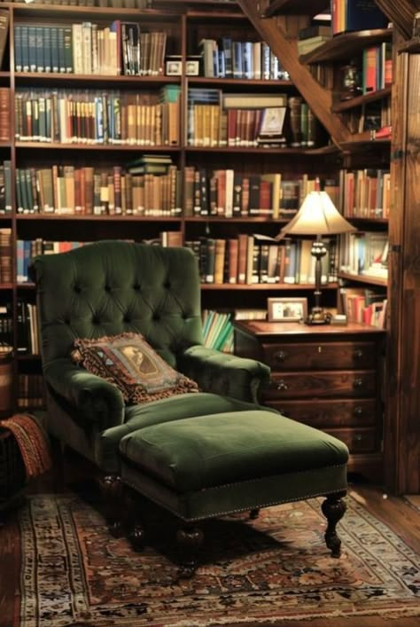 Cozy Home Library, Reading Nook Ideas, Home Library Rooms, Public Libraries, Nook Ideas, Home Library Design, Cozy Seating, Home Libraries, Reading Nooks