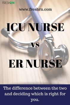 Both ICU (Intensive Care Unit) nurses and ER/ED (Emergency Room/Emergency Department) nurses work very fast-paced jobs that require them to think quickly and experience patients that have very serious diagnosis. In this blog post we discover the differences between the two so you can figure out the right fit for you! #nurse #nurselife #icunurse #ernurse #nursingspecialties Both ICU (Intensive Care Unit) nurses and ER/ED (Emergency Room/Emergency Department) nurses work very fast-paced jobs that Nursing Specialties, Er Nursing, Nurse Specialties, Nurse Education, Nurse Career, Ed Nurse, Nurse Tips, Nursing Information, Nursing Cheat