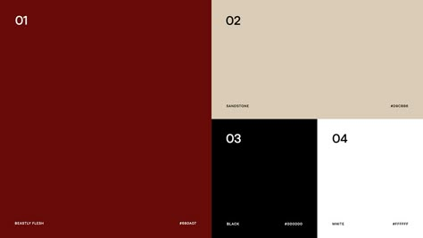 Mariana Torres - Brand Identity on Behance Mahogany Colour Palette, Abaya Business Logo, Wine Red Palette, Visual Identity Color Palette, Red Black Branding, Off White Logo Design, Dark Red Branding, Wine Brand Identity, Wine Red Color Palette