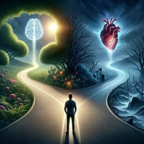 Thought Provoking Pictures, Thought Provoking Images, Heart And Mind Wallpaper, Brain On Heart Off, Heart And Brain Art, Mystical Pictures, Thought Provoking Art, Desolate Landscape, Emotional Landscape