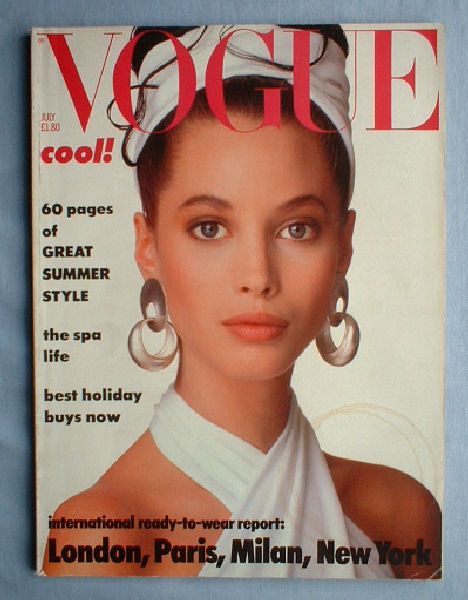 July 1986 Christy Turlington Style, Supermodel Style, Vogue Vintage, Super Models, Vogue Magazine Covers, Stephanie Seymour, Patrick Demarchelier, Lauren Hutton, Original Supermodels