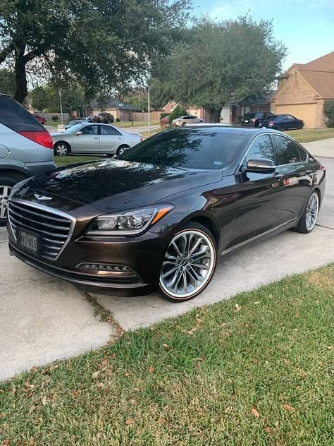 Make em stop and stare. 🛑 Hyundai Genesis G80 w/ Vogue Tyres #Hyundai | #Genesis | #Voguetyres Genesis Car G80, 2015 Hyundai Genesis Sedan, Pimped Cars, Genesis Car, Lexus Ls 460, Car Manufacturing, Lexus Ls, 2017 Cars, Car Goals