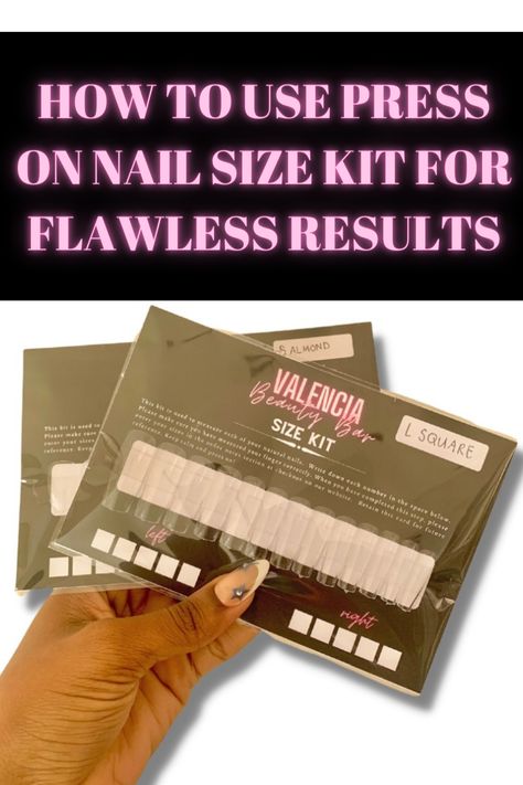 Discover how to use a press-on nail size kit to ensure flawless results for your manicure. We own a press on nail business catering to gel nails, simple nail designs, extravagant nail designs, seasonal nail designs, and trendy nail designs. #nails #naildesigns #pressonnails #shortnails #longnails #diynails Press On Nail Business, Bar Luxury, Nail Business, Nails Today, Seasonal Nails, A Safe Place, Trendy Nail, Nails Simple, Simple Nail