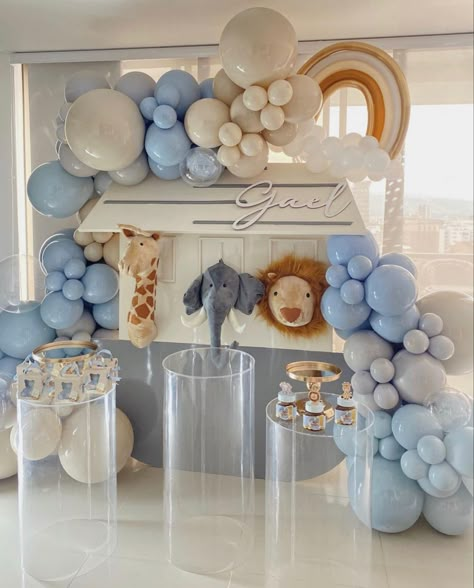 Noahs Ark Decorations, Noahs Ark Party, Party Rental Ideas, Noahs Ark Theme, Noahs Ark Baby Shower, Bear Baby Shower Theme, Baby Birthday Decorations, Baby Shower Theme Decorations, Baby Boy Baptism