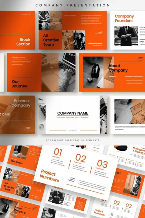 Obtaining new projects, prospective clients and partners is part of the jobs in the company. To get them successfully, you need a perfect and professional presentation by using this Orange Brick Company Presentation Template that perfect for project proposal, portfolio, professional presentation for company, business, professional, creatives or entrepreneur needs. Orange Presentation Design, Marketing Presentation Design, Company Presentation Design, Professional Presentation Design, Orange Presentation, Project Proposal Design, Orange Layout, Project Proposal Presentation, Orange Template