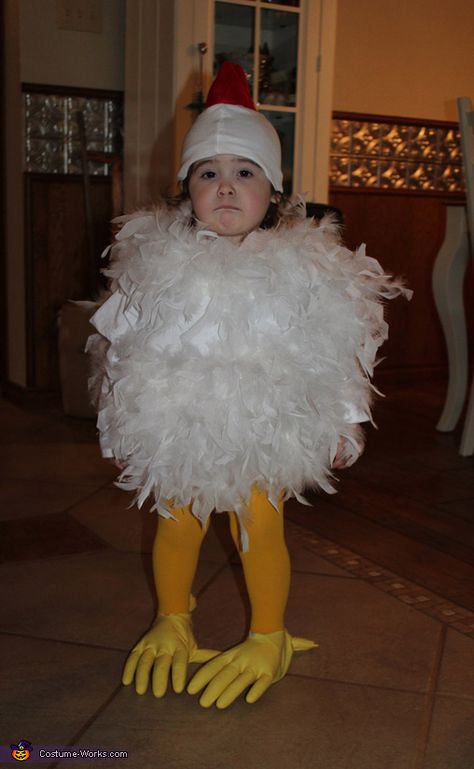 Chick Costume Homemade Chicken Costume, Halloween Costumes For Children, Chicken Costume, Chicken Costumes, Homemade Costume, Costume Works, Photos People, Animal Costumes, Halloween Costume Contest