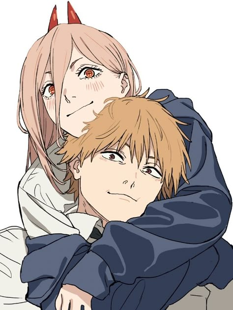 Denji And Power Cosplay, Denji And Power Fanart, Denji Reference, Chainsaw Man Power And Denji, Chainsaw Man Denji And Power, Power Cosplay Chainsaw Man, Power Chainsaw Man Manga, Power X Denji, Denji X Power