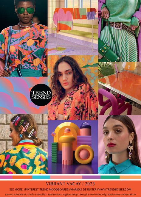 VIBRANT VACAY // 2023 – Trendsenses Aesthetic Trends 2023, Trend Senses 2023, 2023 Prints Trends, Trends In 2023, Trend Board 2023, 2023 Trend Forecast, Female Fashion Trends 2023, 2023 Graphic Trends, Fashion Trending Moodboard 2023