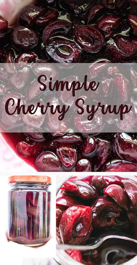 INGREDIENTS
2 cups cherry pitted
½ cup sugar
½ tsp almond extract
pinch of salt Cherry Syrup Recipe Canning, Homemade Cherry Syrup, Cherry Vanilla Syrup, Cherry Puree Recipe, Preserving Cherries, Cherry Recipes Canning, Cherry Syrup Recipe, Cherry Juice Recipe, Brandied Cherries Recipe